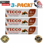 3x Vicco Vajradanti Toothpaste Ayurvedic Herbal - 200g, Usa Seller. Fixed Price $21.50.