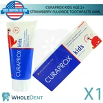 Curaprox Kids Age 2+ Strawberry Dental Toothpaste 60ml Plaque Control Oral Care. Fixed Price $17.00.