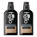 Hello Activated Charcoal Mouthwash Coconut Oil Freshening 16oz 2 Pack. Fixed Price $25.99.