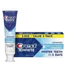 2 Pack Crest 3d White Advanced Toothpaste, Arctic White, 2x 3.3oz. Fixed Price $11.99.