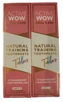 Active Wow Natural Training Toothpaste Flouride Free Strawberry+watermelon 2pk. Fixed Price $9.99.