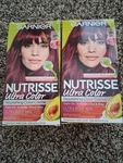 2ct) Garnier Nutrisse Ultra Color Nourishing Bold Permanent Hair Creme. Fixed Price $16.80.