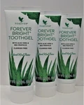 3 X Forever Bright Toothgel Living Aloe Vera Bee Propolis No Fluoride. Fixed Price $29.99.