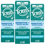 Toms Of Maine Rapid Relief Plus Sensitive Toothpaste Fluoride Free 3 Pack 4.5 Oz. Fixed Price $24.95.