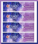 4 Pack Crest 3d White Advanced Whitening Toothpaste Radiant Mint 2.4oz Each. Fixed Price $3.99.