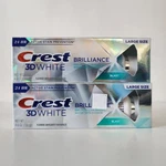 2 Pack Crest 3d White Brilliance Toothpaste, Blast, Large Size 4.6 Oz Exp 7/28. Fixed Price $15.99.