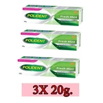 3x Polident Denture Adhesive Cream Fresh Mint 20g Secure Hold Comfort Fit. Fixed Price $34.50.