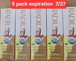 Radius Organic Children's Toothpaste Coconut Banana 3 Oz Paste 5 Pk Exp 7/2027. Fixed Price $24.99.