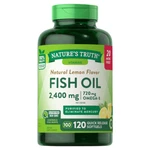 Natures Truth Fish Oil 2,400 Mg Natural Lemon Flavor Omega-3 120 Soft Gels. Fixed Price $20.20.