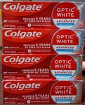 4 Pack Colgate Optic White Advanced Sparkling W Whitening Toothpaste Mint 3.2 Oz. Fixed Price $15.97.