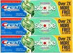 Crest Complete Whitening Mint Toothpaste Travel Pack 3 Tubes 2.7 Ounce. Fixed Price $25.24.
