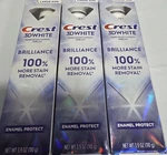 Crest 3d White Brilliance Fluoride Toothpaste Large Size 3.9 Oz, 3 Pack Exp 2028. Fixed Price $18.89.