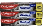 3 Pack Colgate Maxfresh Charcoal Mint With Whitening Toothpaste Freshens Breath. Fixed Price $53.99.