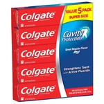 Colgate Toothpaste 8 Oz X5 Cavity Protection Regular Flavour Bulk Pack. Fixed Price $17.99.